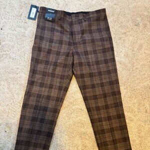 MEN'S BROWN PATTERNED MURANO Dress Slacks. New-With-Tags (32X32)